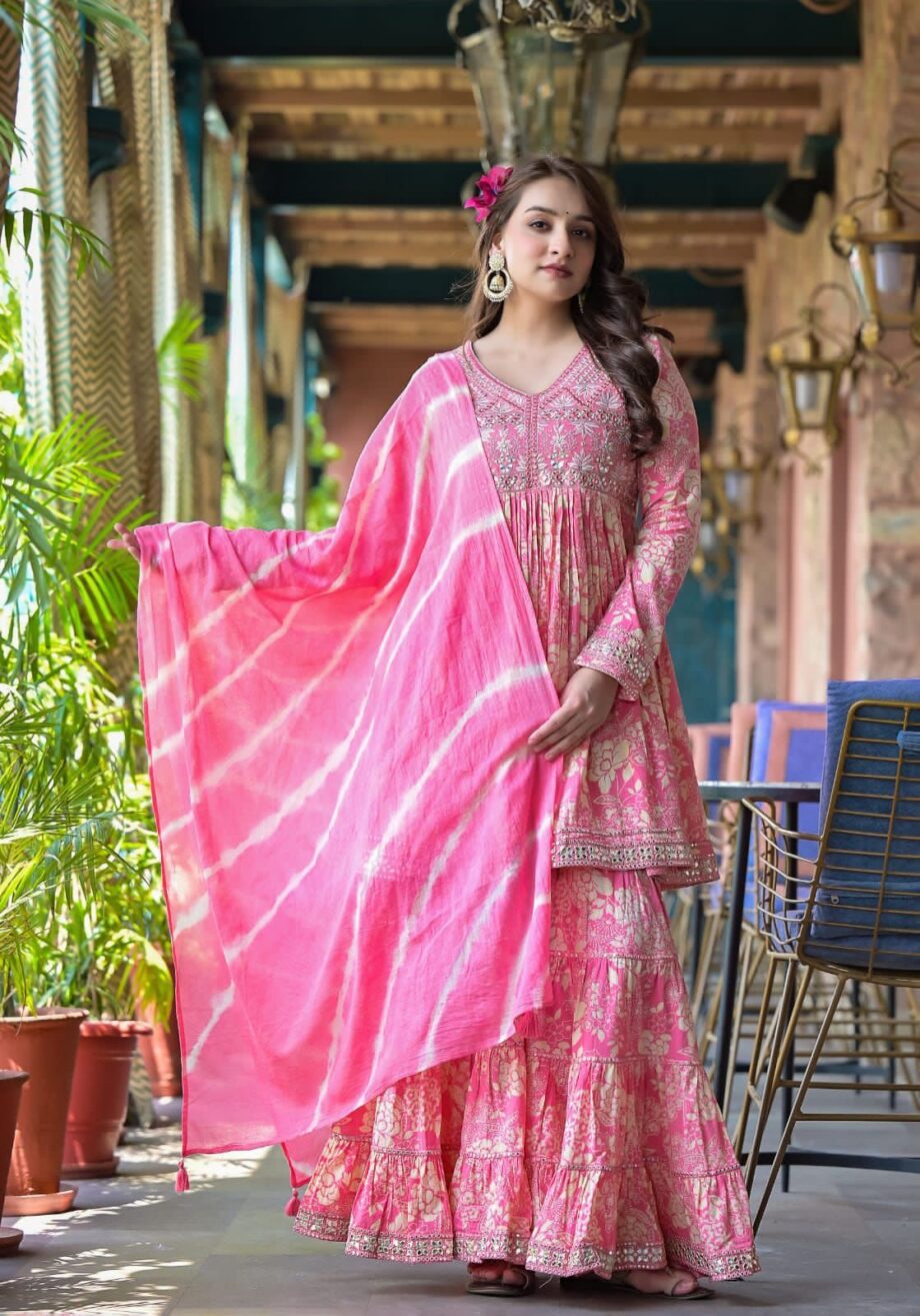 Beautiful Indian Grara Suit with  Dupatta for women,